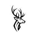 Minimalist, set against a plain white background, emphasizing the deer Royalty Free Stock Photo