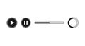 Media Player Control Icons with Progress and Loading Bar Royalty Free Stock Photo