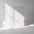 The minimalist setting enhances the interaction of light and shadow, emphasizi Royalty Free Stock Photo