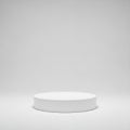 Minimalist White Display Platform Mockup Isolated On White Backdrop Royalty Free Stock Photo