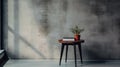 Minimalist Side Table In Scandinavian Industrial Chic Style