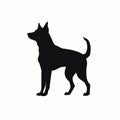 Minimalist Silhouette Of A Dog: High Resolution Personal Iconography