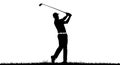 Golf Swing Silhouette Royalty Free Stock Photo