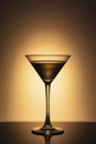 Minimalist Silhouette of a Sleek Martini or Coupe Glass with No Direct Light Royalty Free Stock Photo