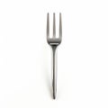 Minimalist Silver Tuning Fork On White Background Image