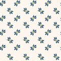 Minimalist simple flowers with leaves, pattern