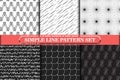 Minimalist, simple line geometric seamless pattern collection.