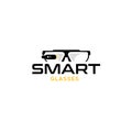 Minimalist Simple SMART GLASSES Sensor logo design