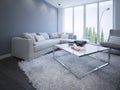 Minimalist sitting room design Royalty Free Stock Photo