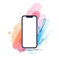 Minimalist Smartphone Illustration A Study in Abstract Form and Contemporary Design Principles Royalty Free Stock Photo