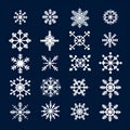 Minimalist Snowflake Vector Icon Set For Distinctive Character Design Royalty Free Stock Photo