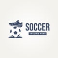 minimalist soccer football logo template vector illustration design. simple modern sports apparel, soccer club, sports event logo