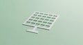 Minimalist Solar Panel Icon on a Light Green Background Royalty Free Stock Photo