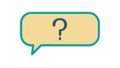 Minimalist Speech Bubble with Question Mark, Inquiry & Help, vector design Generative AI Royalty Free Stock Photo