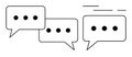 Minimalist Speech Bubbles with Ellipses for Communication Royalty Free Stock Photo