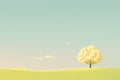 Minimalist spring background with pastel colors and springtime elements such as branches and flowers, suitable for brochures,