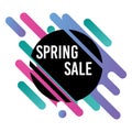 Minimalist spring sale banner with modern aspect