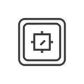 Double Lined Square Crop Mark Icon for Graphic Design Royalty Free Stock Photo