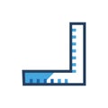 Minimalist Square Ruler Icon