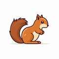 Minimalist Squirrel Logo Vector Illustration