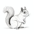 Minimalist Squirrel Sketch: Artgerm-inspired Children\'s Book Illustration