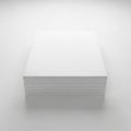 Minimalist stack of lined paper on white background Royalty Free Stock Photo