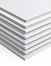 Minimalist Stack of White Foam Core Sheets Royalty Free Stock Photo