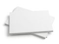 Minimalist stack of white paper sheets on a clean surface isolated on white background Royalty Free Stock Photo