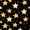 A minimalist star pattern design on a black background, creating a sparse yet charming visual. Perfect for various uses