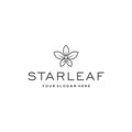 minimalist STARLEAF leaves plants logo design