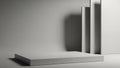 Minimalist Studio Display Platform With Geometric Rectangular Forms podium Royalty Free Stock Photo