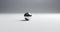 Chrome Sphere Ball on White Background. Minimalist Metal Orb. Royalty Free Stock Photo