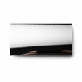 Sleek Reflective Metallic Rectangle on White Background Royalty Free Stock Photo