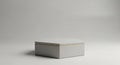 Minimalist studio shot of a small white rectangular box object centered with soft lighting Royalty Free Stock Photo