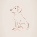 Minimalist Style Little Dog