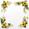 Minimalist Sunflower Frame Gentle Blooms