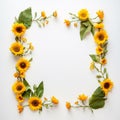 Minimalist sunflower frame