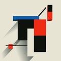 Minimalist suprematism composition. Vector illustration Royalty Free Stock Photo