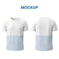 Minimalist t-shirt featuring subtle geometric pattern along the hemline Royalty Free Stock Photo