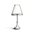 Minimalist Table Lamp Sketch In Black And White