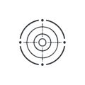 Minimalist Target Icon Illustration for Aiming and Accuracy Concepts Royalty Free Stock Photo