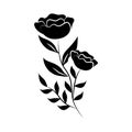 Minimalist tattoo flowers spring silhouette art herb and leaves