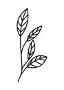 minimalist tattoo of a plant with four leaves