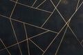 Minimalist thin gold lines, forming intersecting angular shapes on a smooth charcoal background.