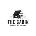 Minimalist tiny house, hut, cottage, cabin logo icon vector