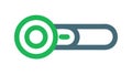 Minimalist Toggle Switch Icon in Clean Green Style, vector design Generative AI Royalty Free Stock Photo
