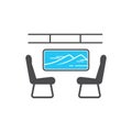 Minimalist train seat icon