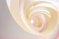 Minimalist Twisted Waves in Pale Yellow and Pink: A Modern Industrial Design Blender Render