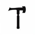 Minimalist Typography Black Axe With Letter T - Iconic American Design