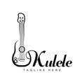 Minimalist Ukulele Music Logo Design, Ukulele Guitar Vector. Ukelele Logo Design